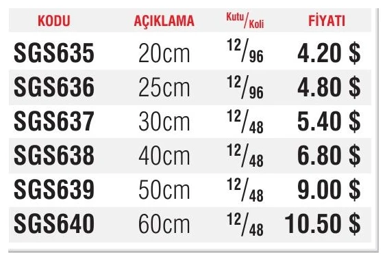 Eğri Saplı Ispatula 20cm