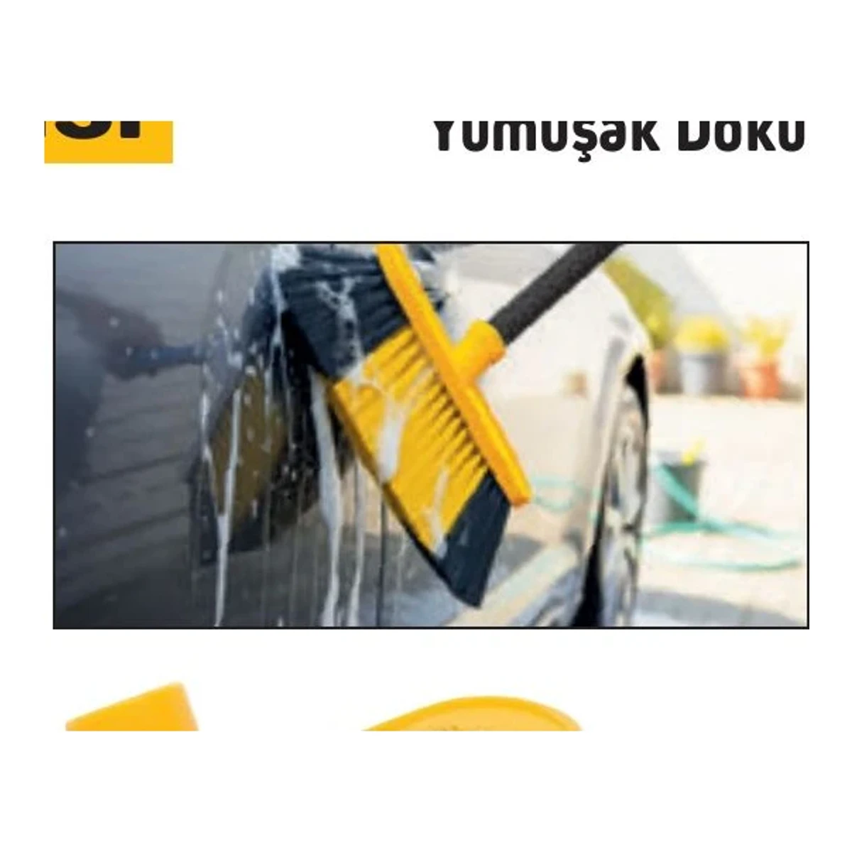 Oto Fırçası - Sarı Takoz