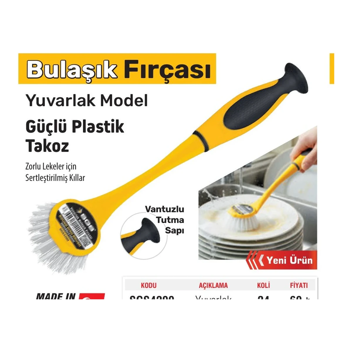 Bulaşık Fırçası Yuvarlak Model