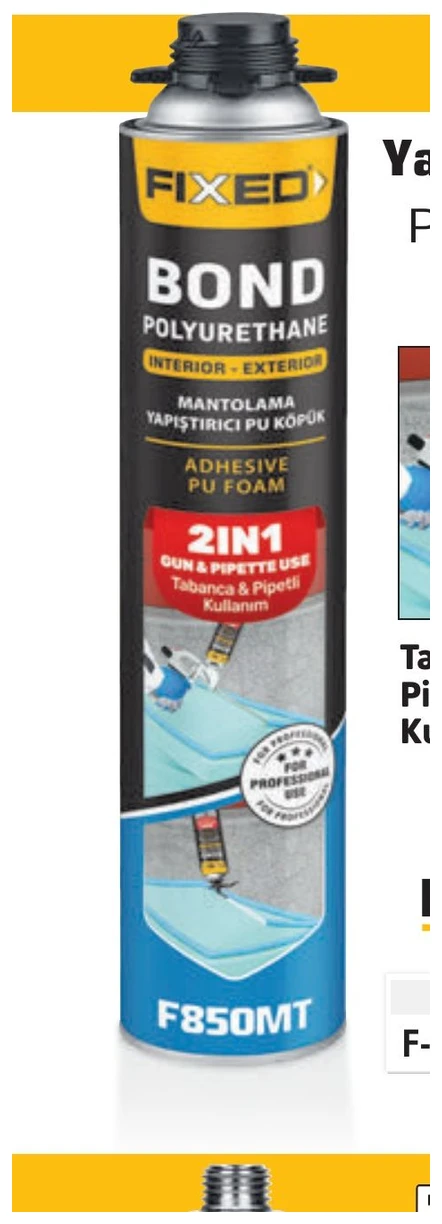 Montalama Yapıştırıcı Pu Köpük F-850MT