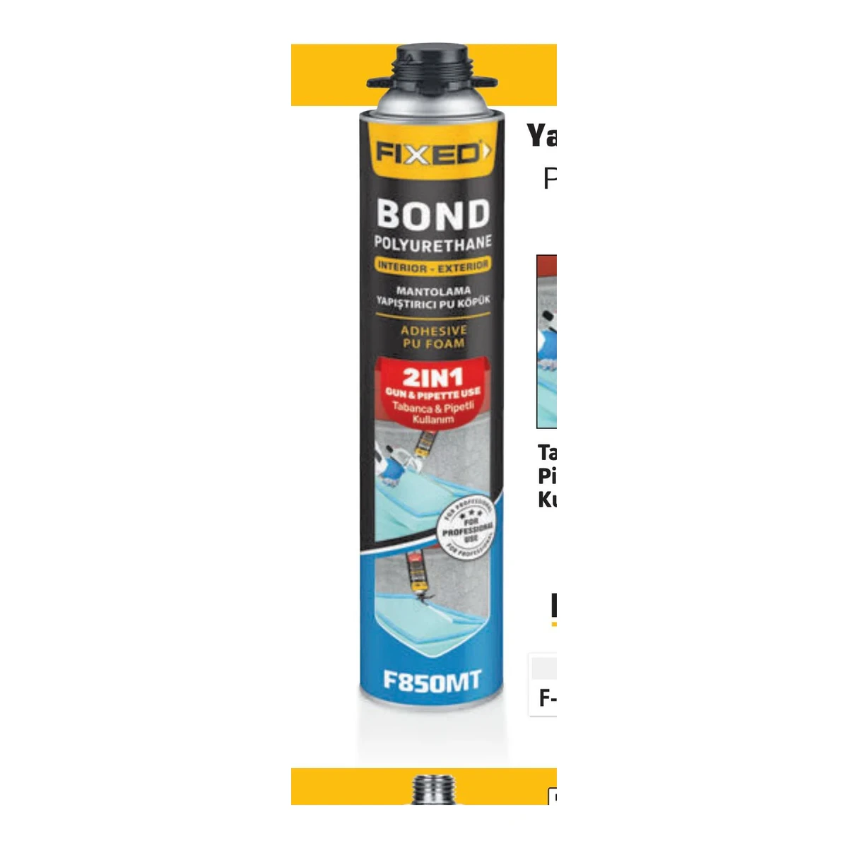 Montalama Yapıştırıcı Pu Köpük F-850MT