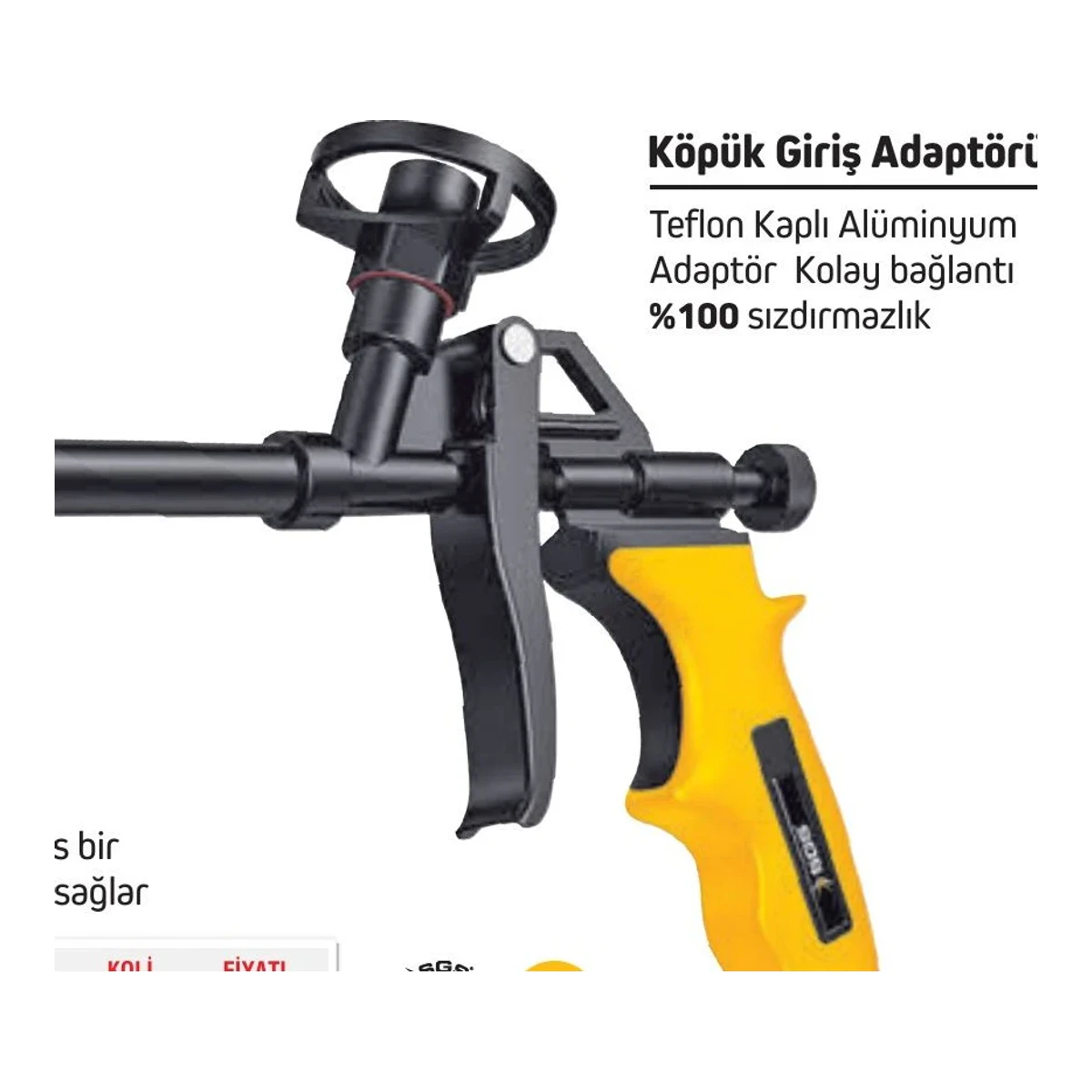 Köpük Tabancası (Teflon Kaplı Alüminyum Gövde)