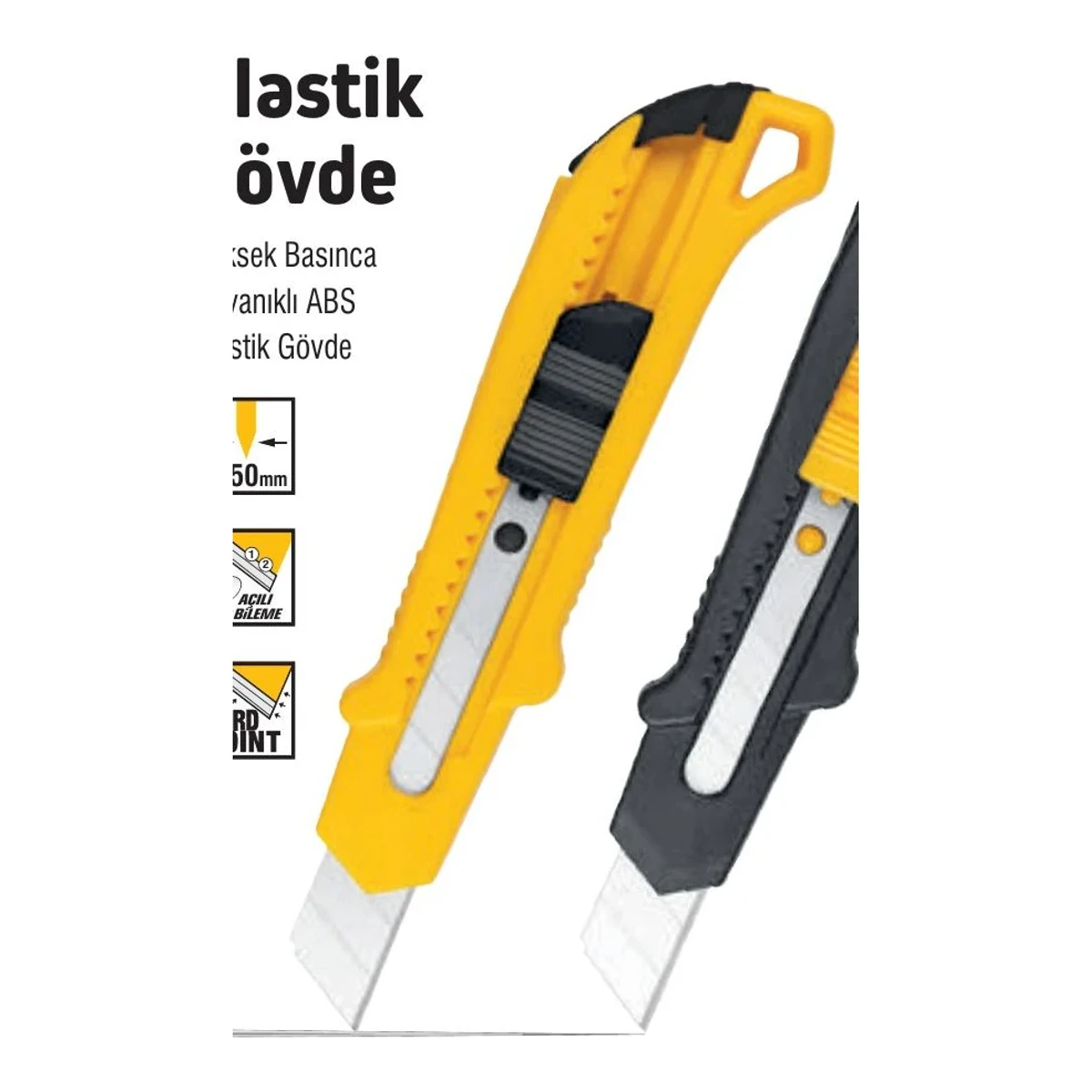 Maket Bıçağı Plastik Gövde - Sarı