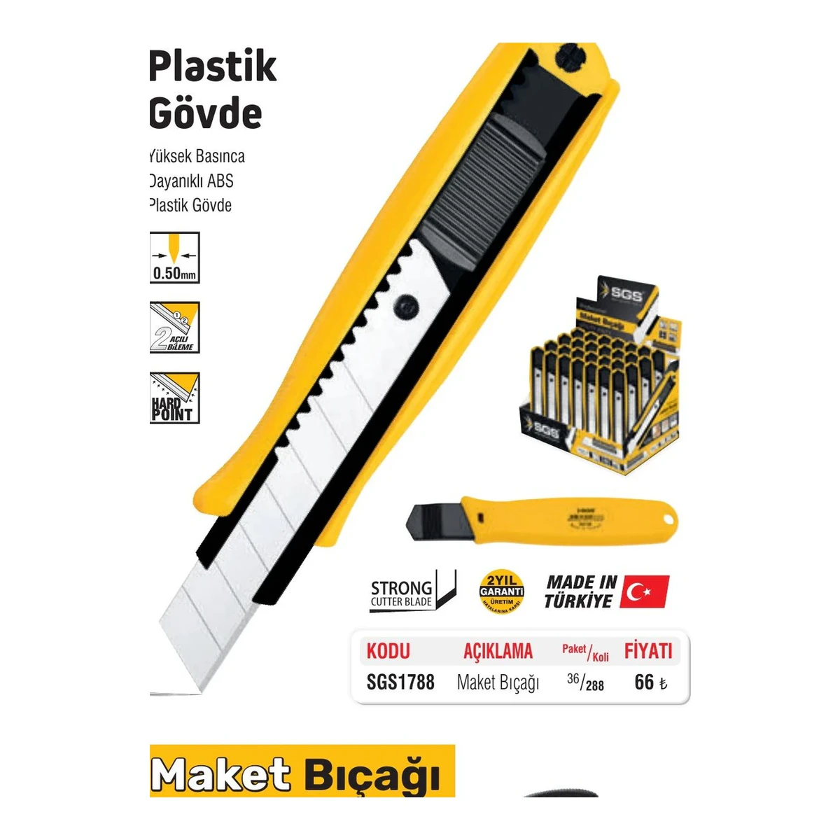 Maket Bıçağı Plastik Gövde
