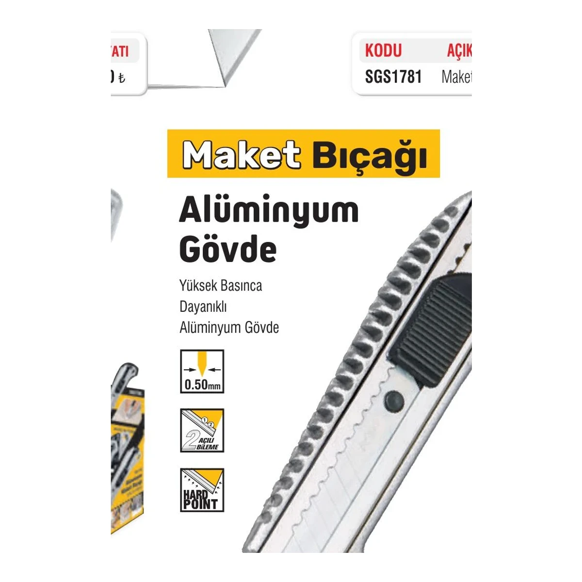 Maket Bıçağı Plastik Gövde