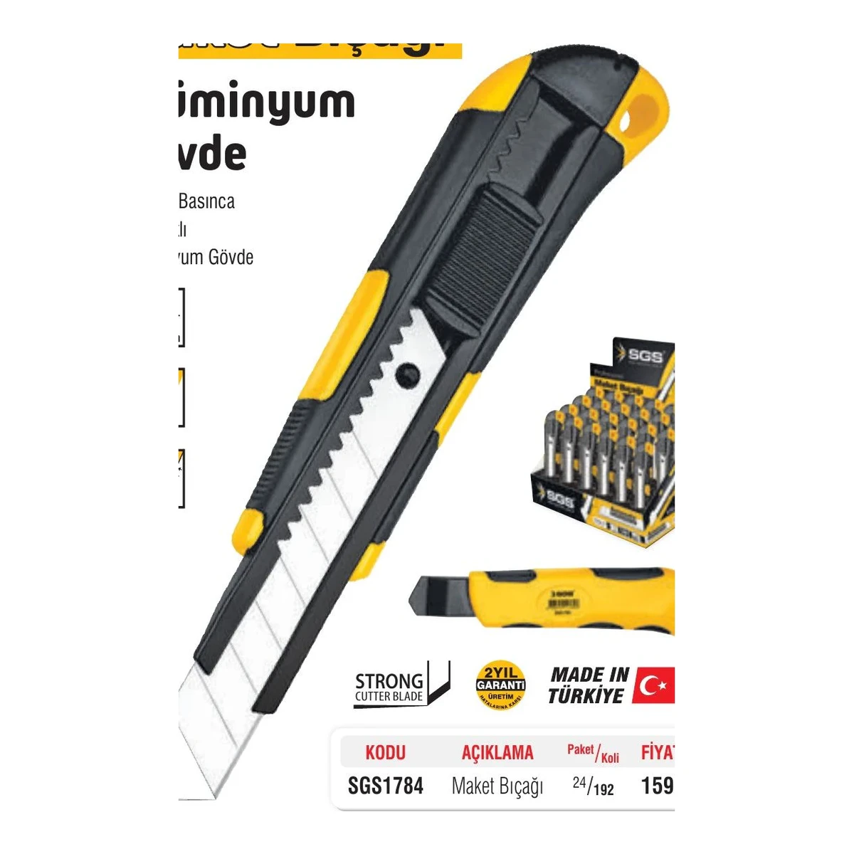 Maket Bıçağı Alüminyum Gövde