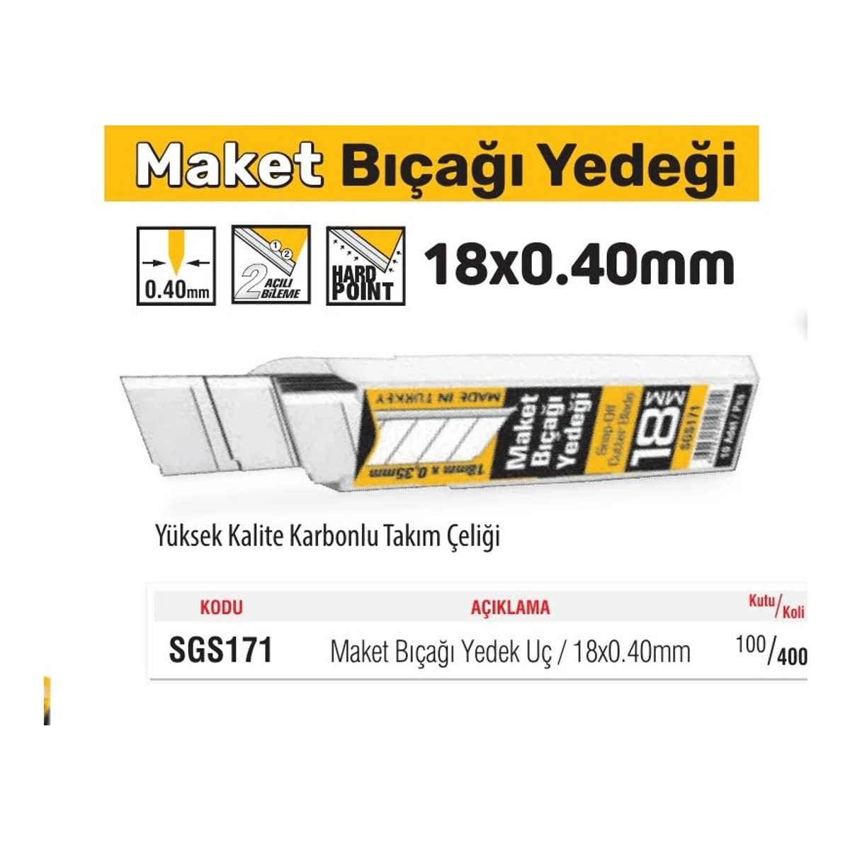 Maket Bıçağı - Metal Dar Gövde