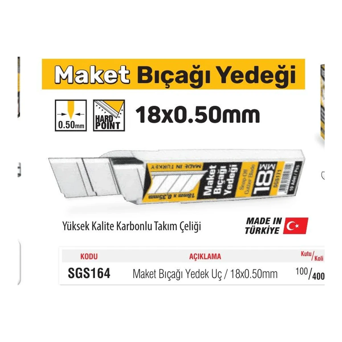 Maket Bıçağı Yedek Uç - 18x0.50mm