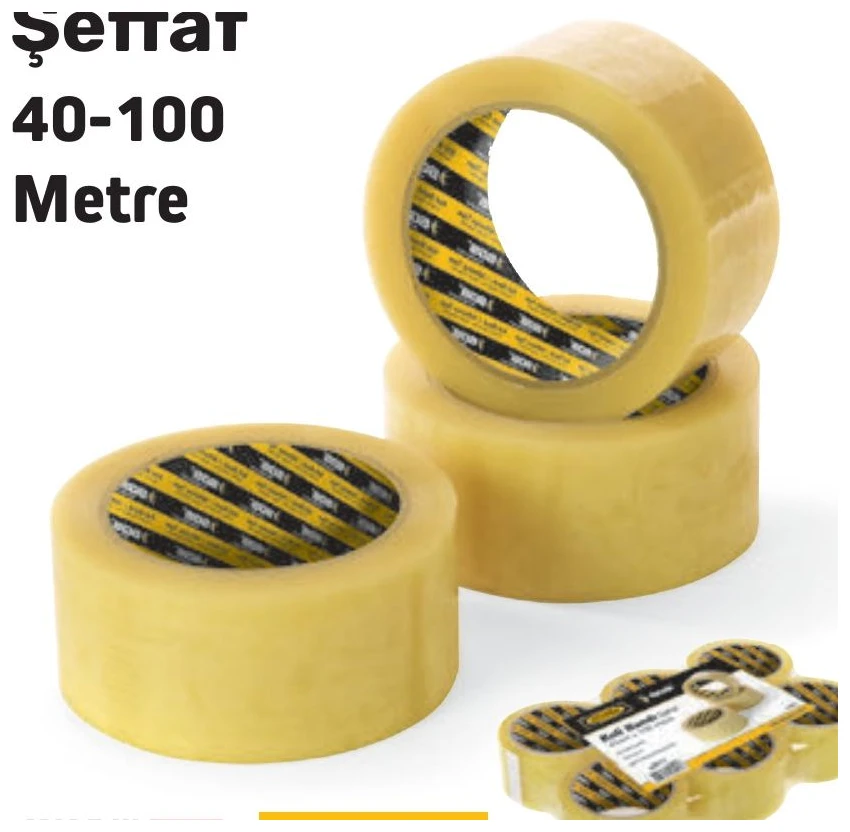 Koli Bandı Akrilik Şeffaf 45mm x 100 Metre