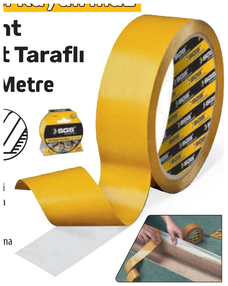 Halı Kaydırmaz Bant Çift Taraflı 24mm