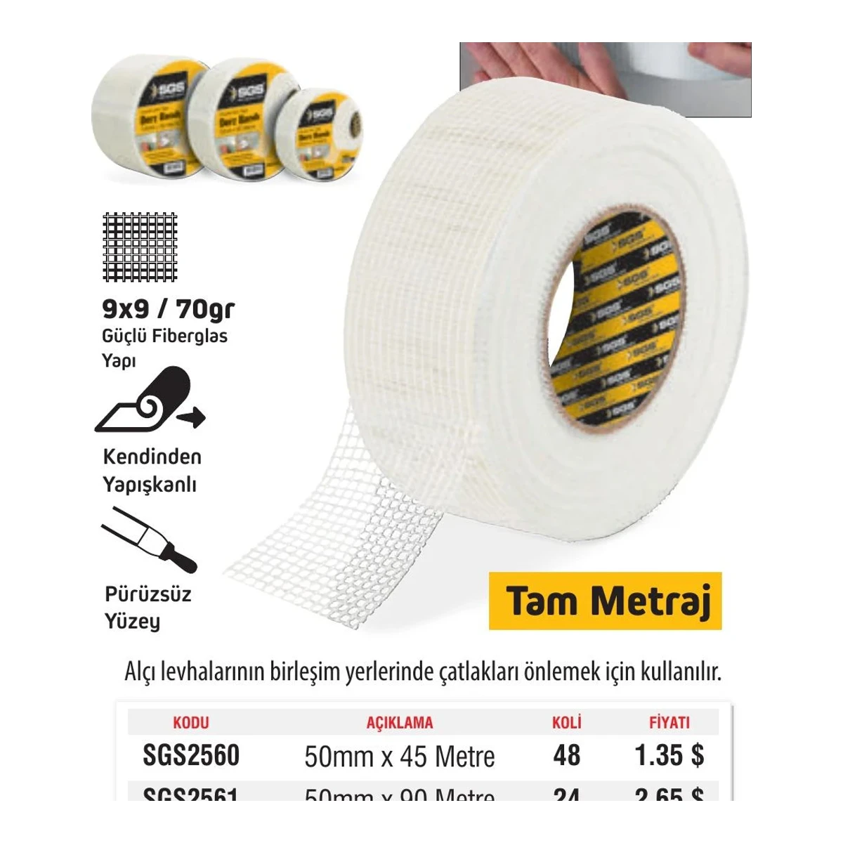 Kaydırmaz Bant 25mm/15 Metre