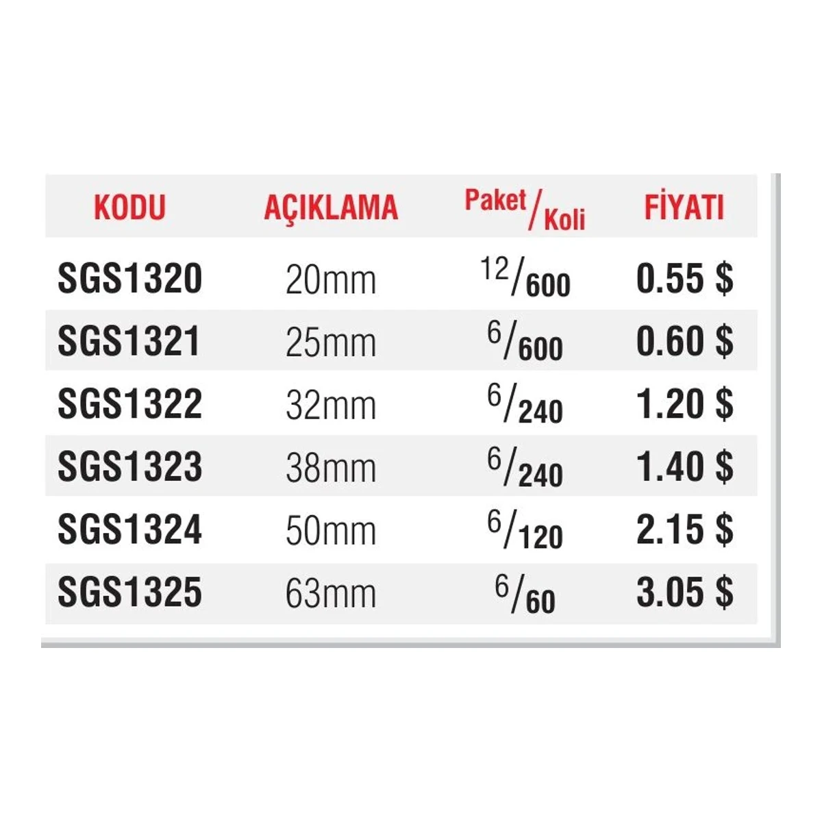 Asma Kilit Gri Boyalı 20mm