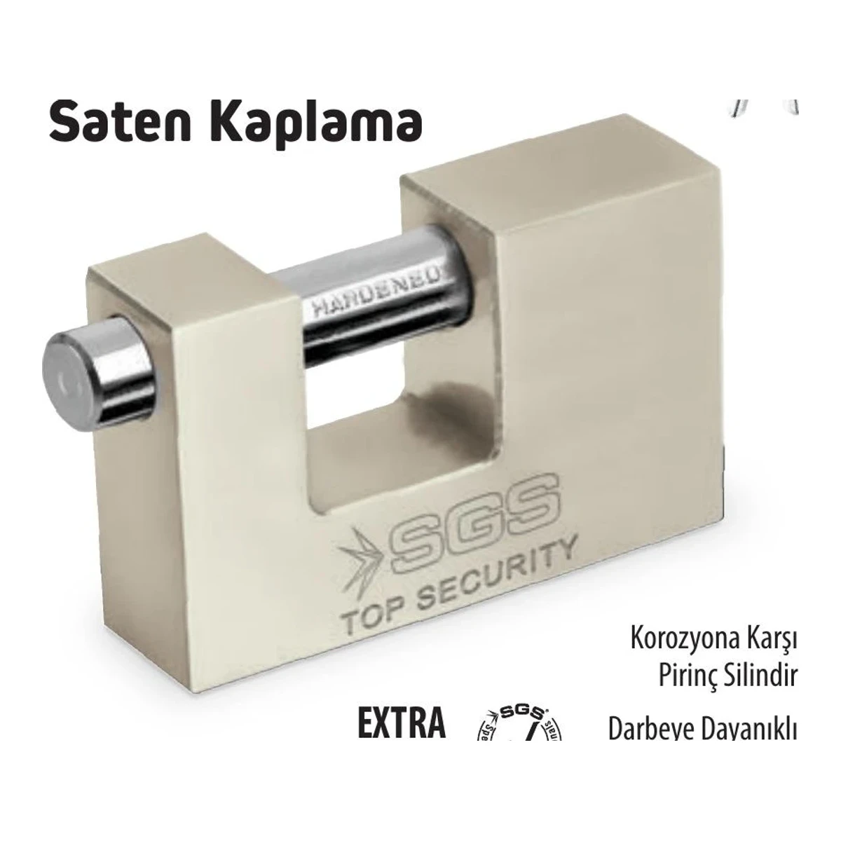 Asma Kilit Kayar Milli Saten Kaplama 70mm