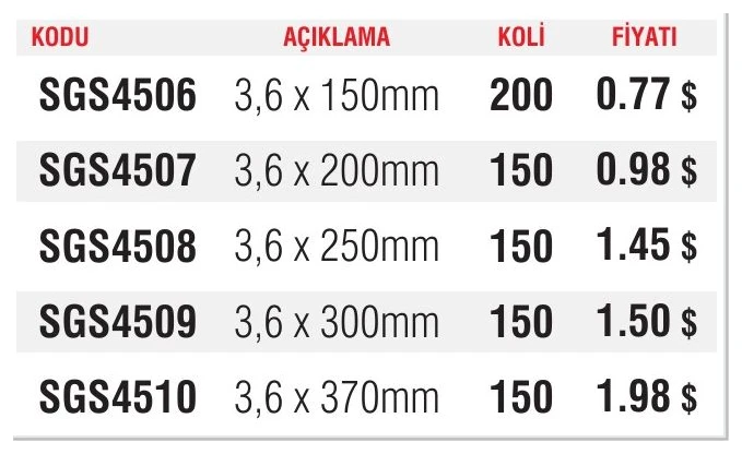 Cırt Kelepçe 3,6 x 150mm