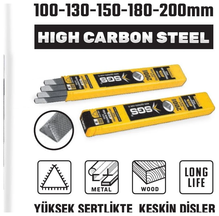 Üçgen Slim Eğe / 4”-100mm