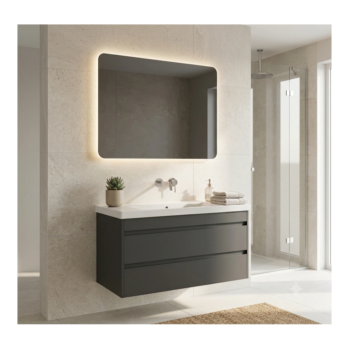 KAREN TETRA LED Ayna 80x60 cm