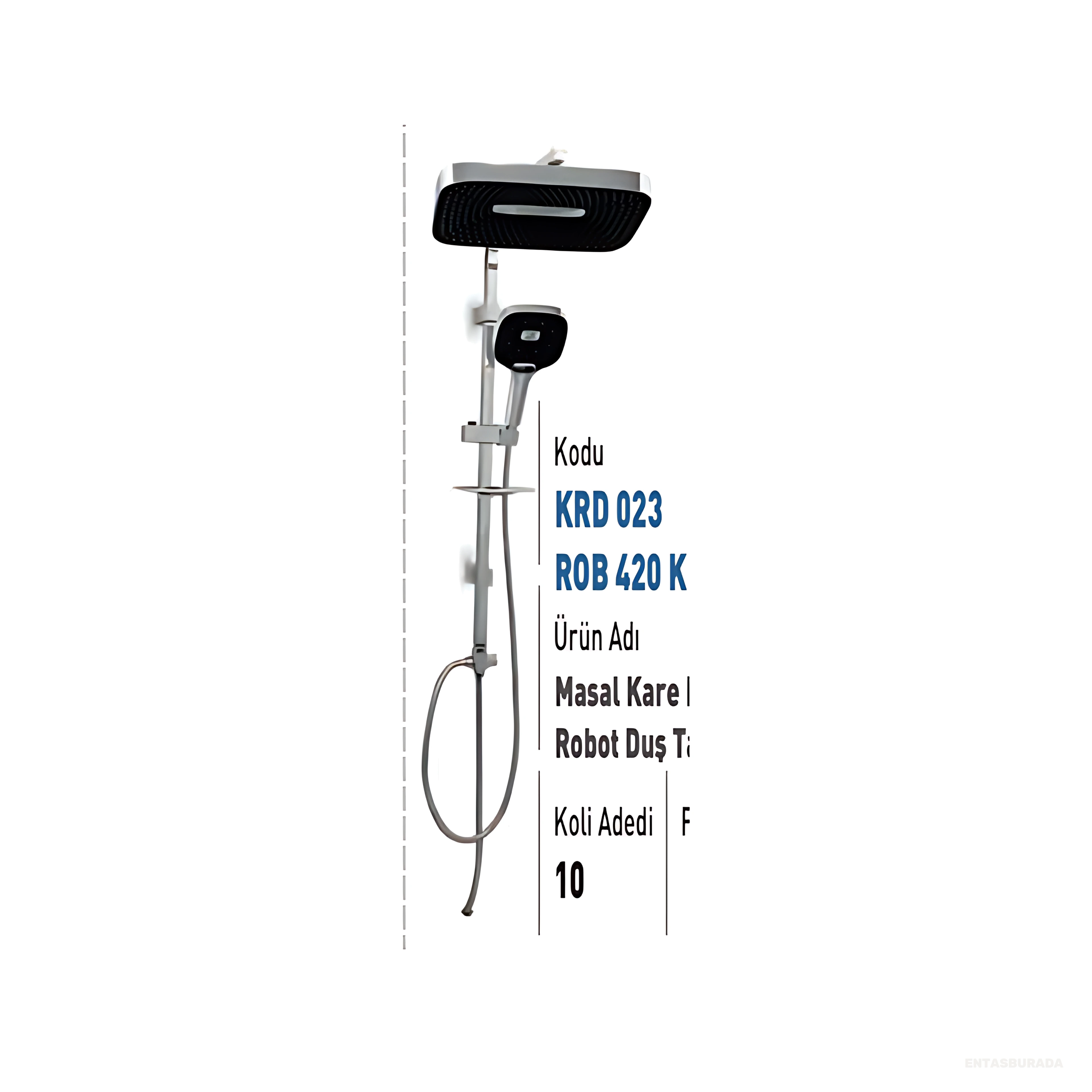 Masal Kare Borulu Robot Duş Takımı - KRD023 / ROB420