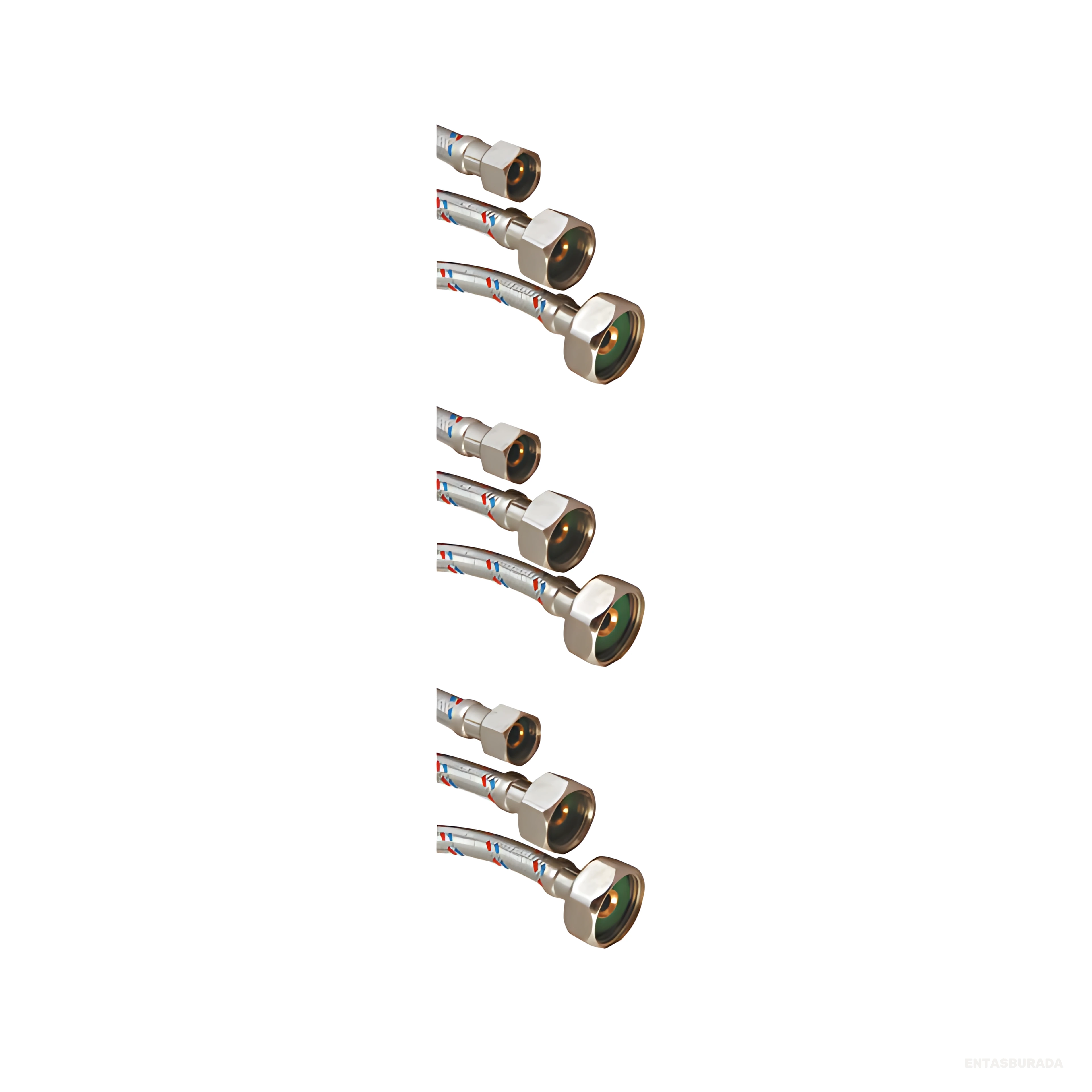 1/2 - 3/8 Paslanmaz Çelik Bağlantılar (8x12 mm) - 100 cm - KF418
