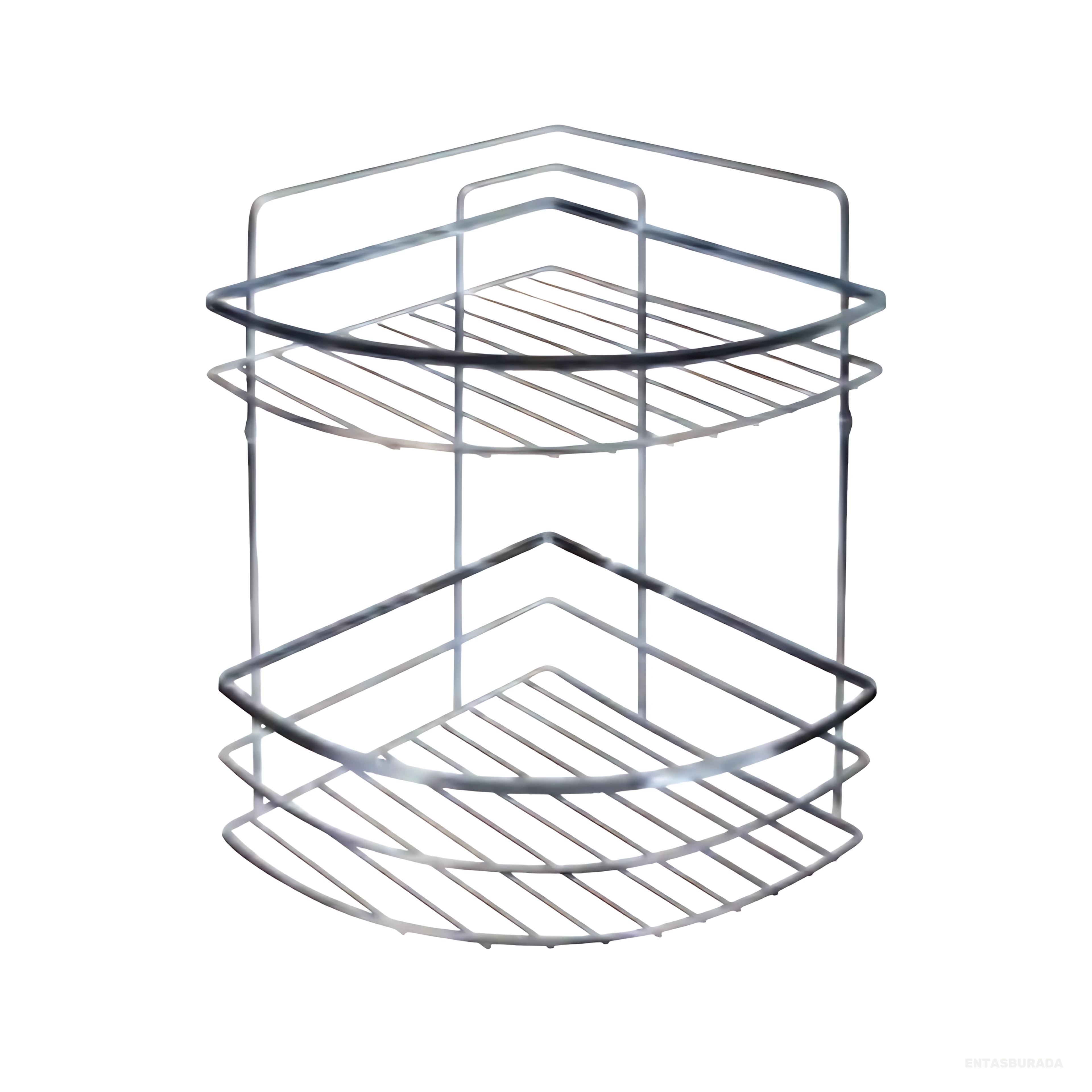 LAMALI İKİLİ 21X28X31 cm - KROM KAPLAMALI - LK02