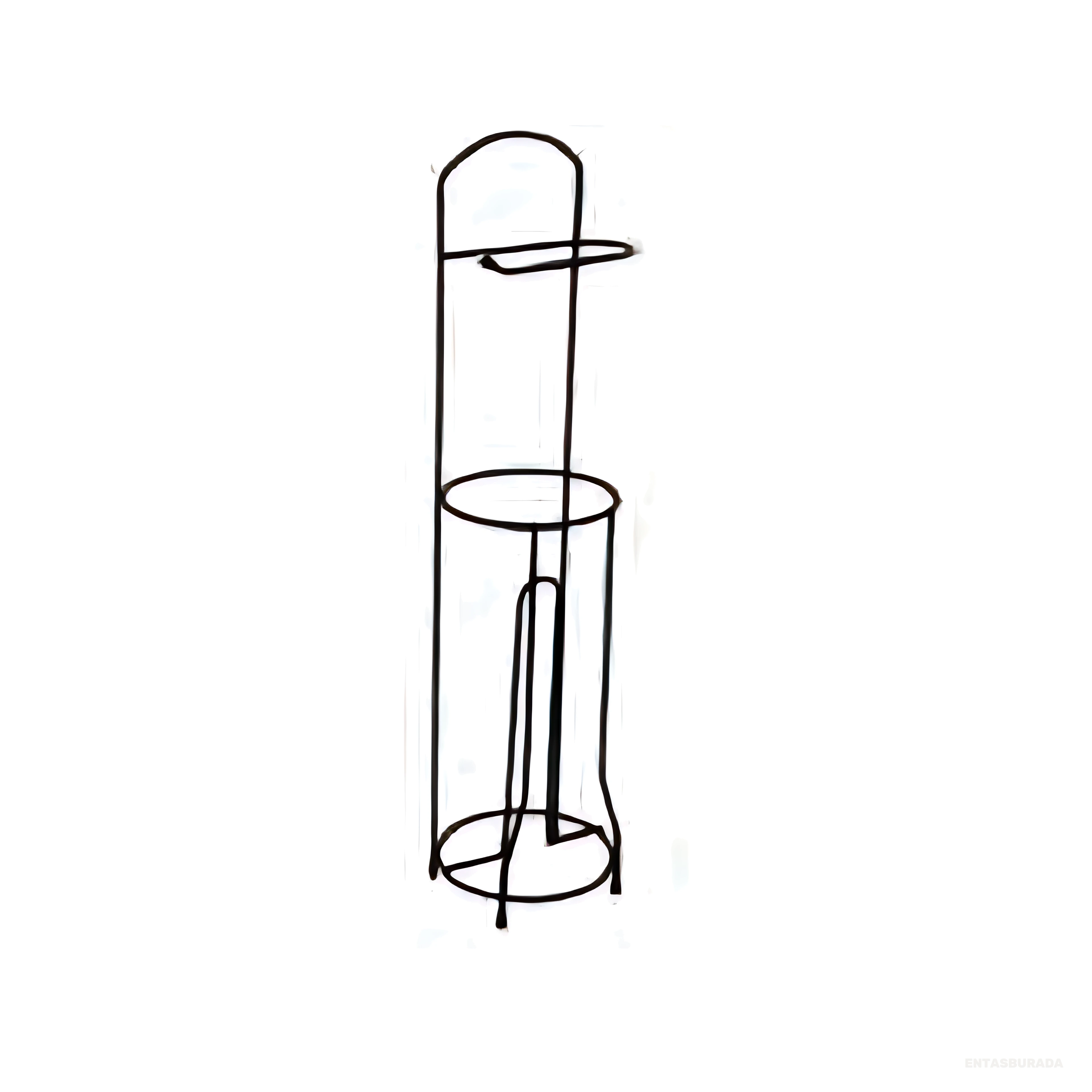 AYAKLI YEDEKLİ KAĞITLI 17X65X15 cm - KROM KAPLAMALI - FL5030