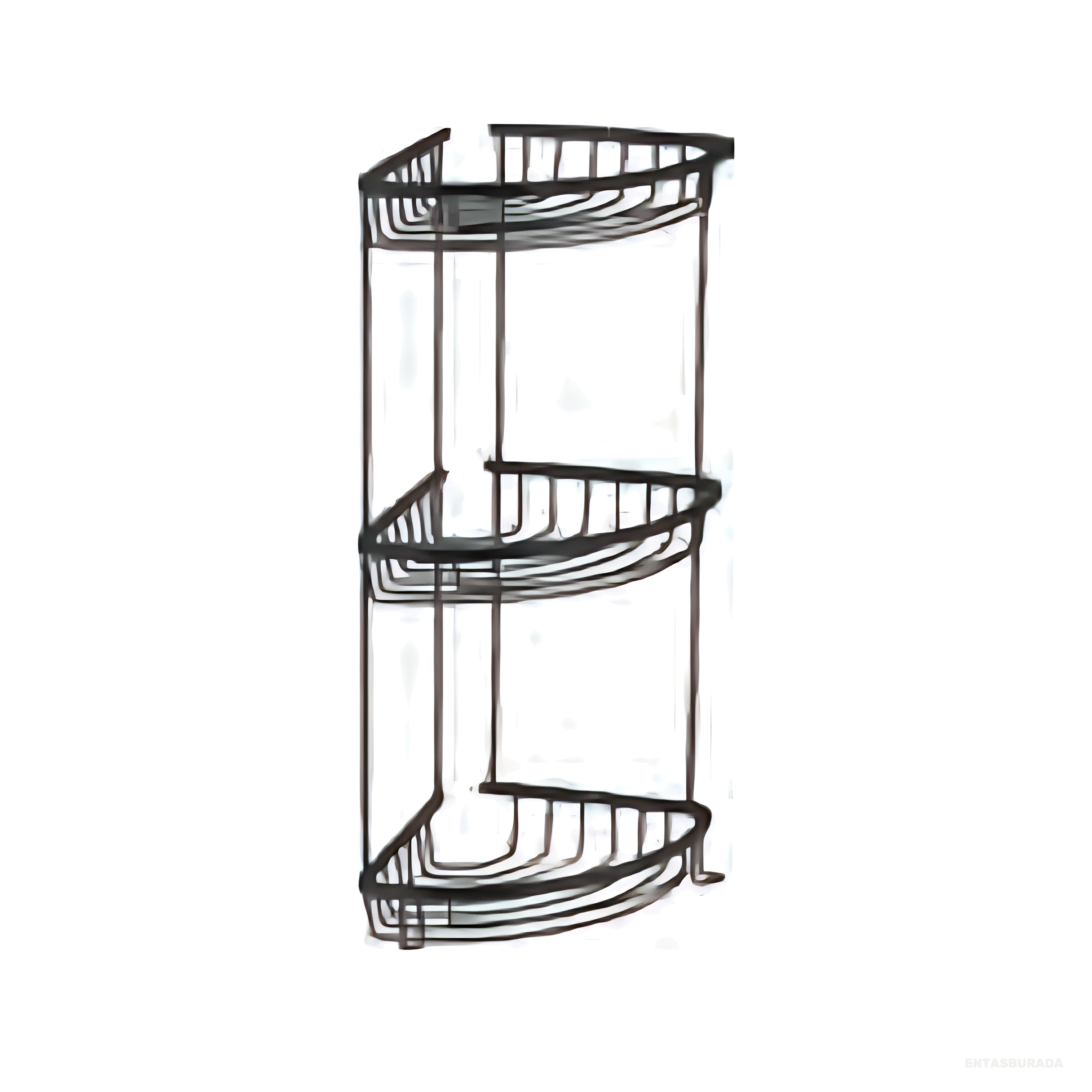 OVAL ÜÇLÜ SÜNGERLİK 20X20 cm - 304 PASLANMAZ - DM5389