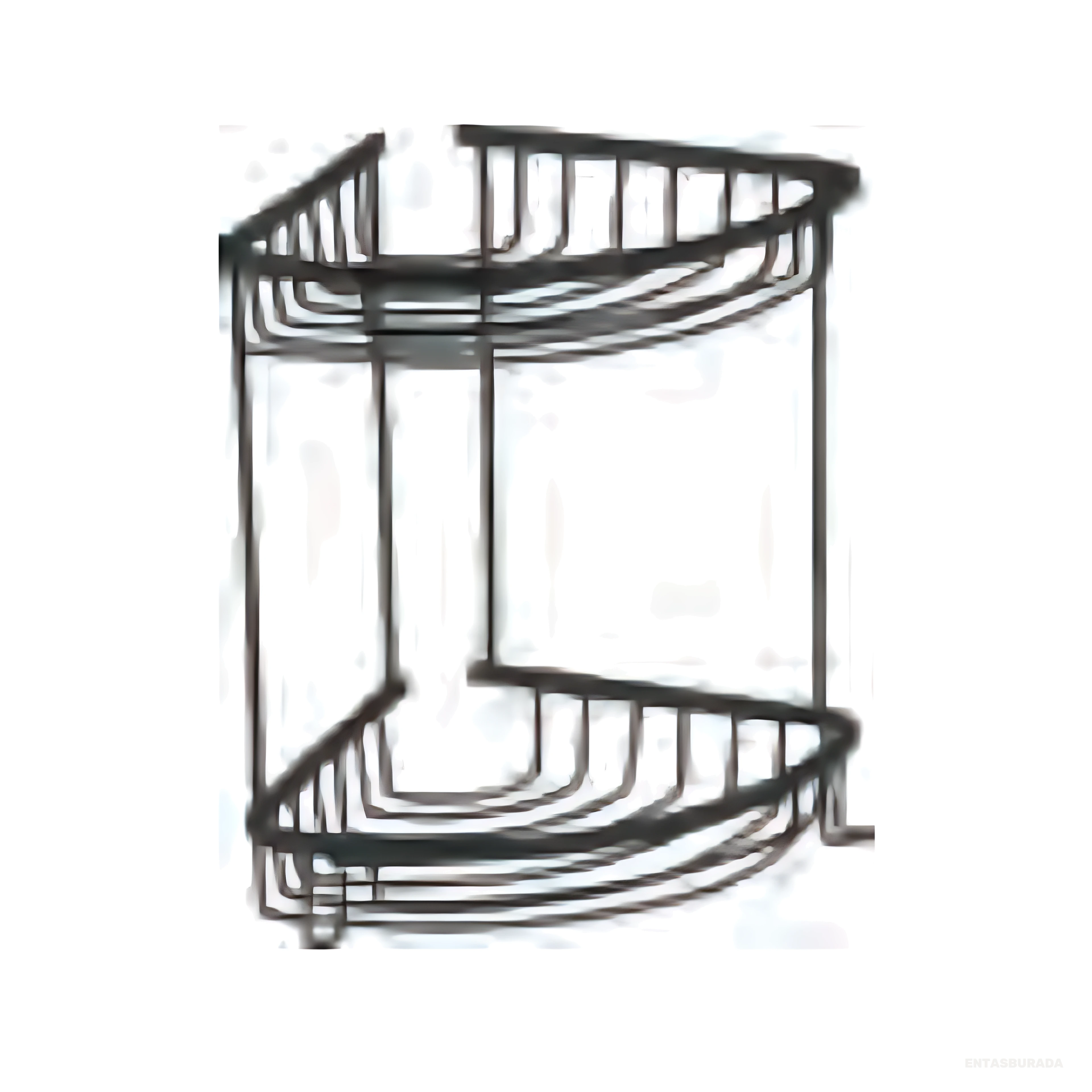 OVAL İKİLİ SÜNGERLİK 20X20 cm - 304 PASLANMAZ - DM5388