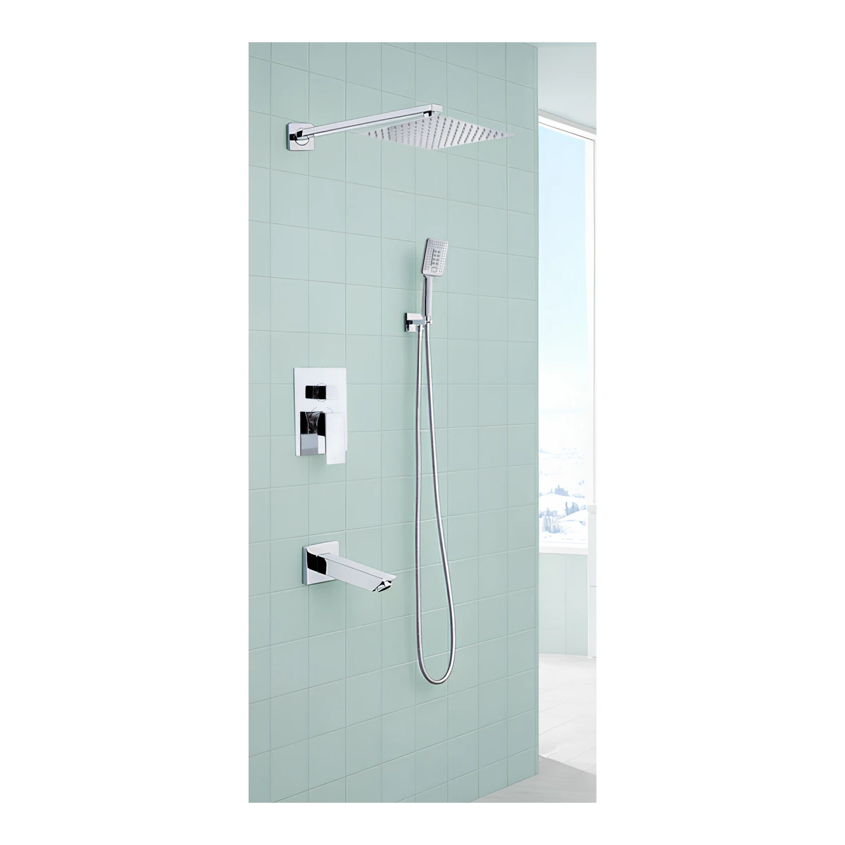 ANKASTRE BANYO KROM DUŞ SİSTEMİ