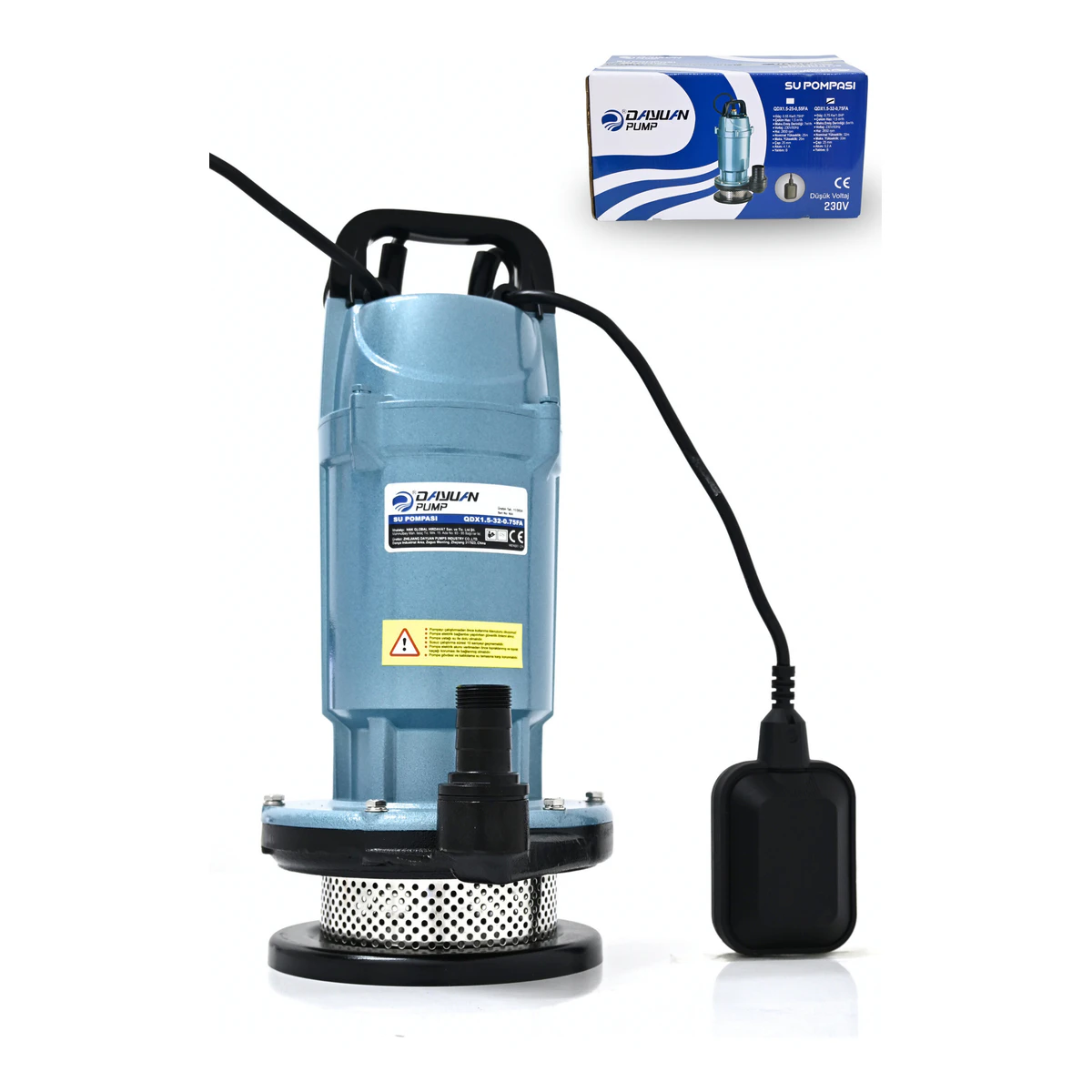 Dayuan Qdx1,5-32-0,75 Fa Su Pompası Dalgıç Pompa 1hp 30 Metre Yukarı Basma