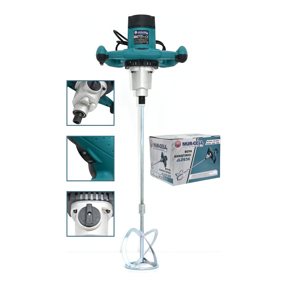 Jl2636 Boya Karıştırıcı Alçı Karıştırıcı 2000 Watt