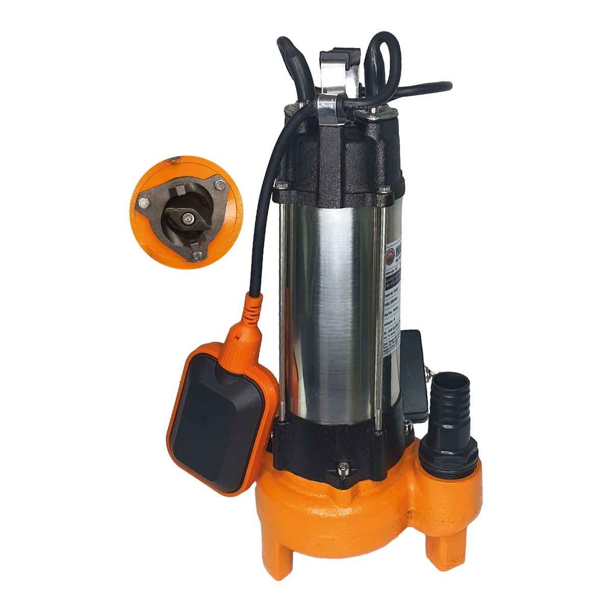 Drenaj Logar Atık Dalgıç Su Pompası Motoru Bıçaklı V370df (ÖĞÜTÜCÜ)