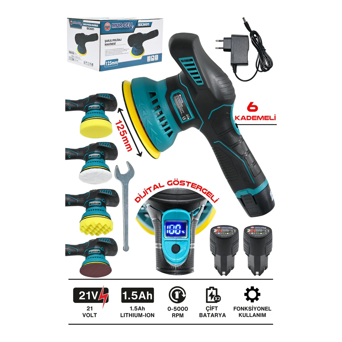 BX3601 Şarjlı Polisaj Makinesi