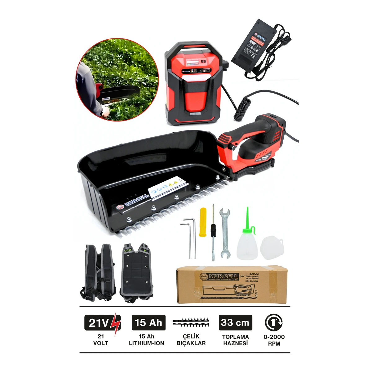 MUR-KH-GL500 Şarjlı Çay Toplama Makinesi