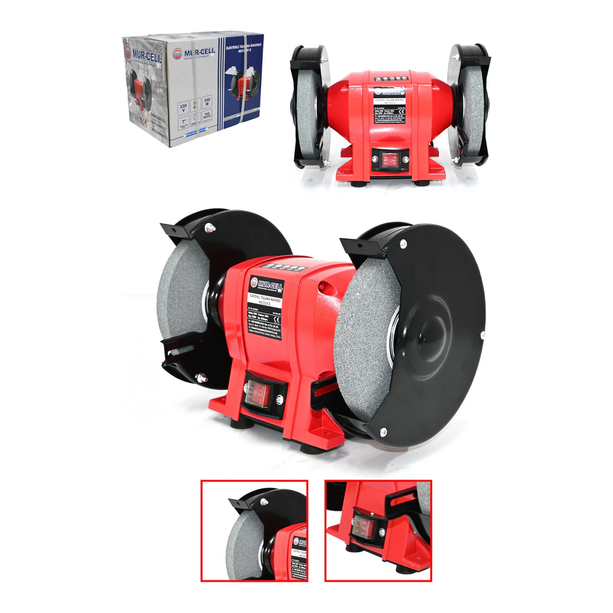 Md3220f-b Elektrikli Taşlama Makinesi 350w Çark Motoru Zımpara 2950 Rpm Balta Bıçak Bileme