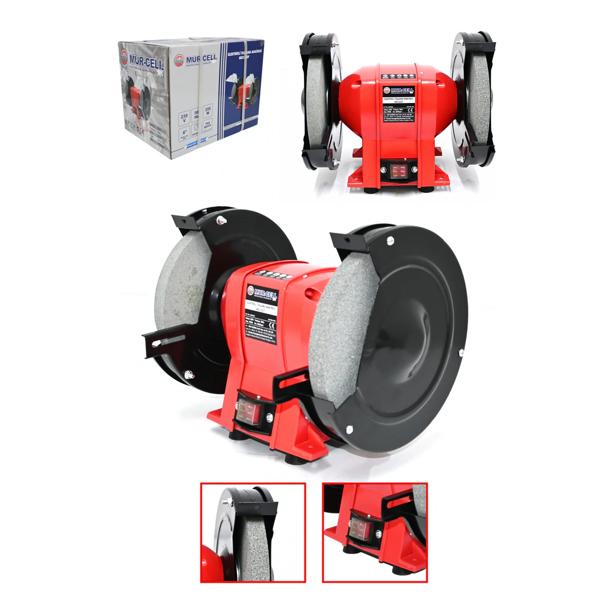 Md3220f Elektrikli Taşlama Makinesi 350w Çark Motoru Zımpara 2950rpm Balta Bıçak Bileme